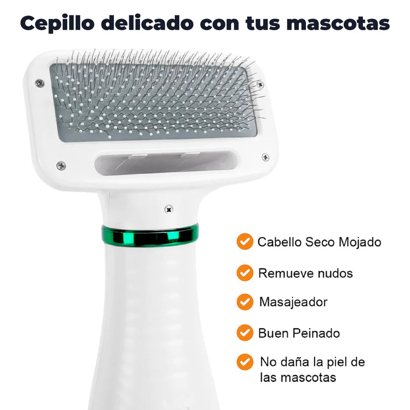 Cepillo Secador Para Mascotas 🐶2 En 1🐱