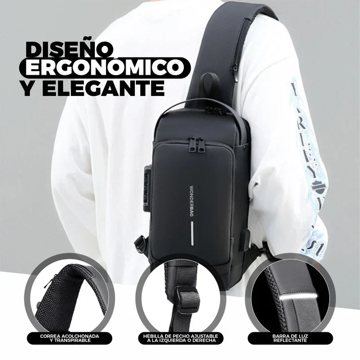 Bandolera/Shoulder Bag™ - Antirrobo Impermeable Negro🖤