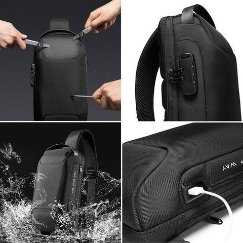 Bandolera/Shoulder Bag™ - Antirrobo Impermeable Negro🖤