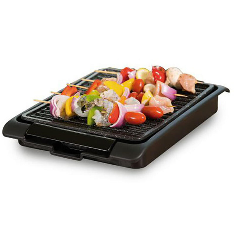 Barbacoa electrica Starlyf Smokefree Grill, Parrilla eléctrica libre de humo y olores,1250 W, Antiadherente, cocción uniforme, cocina carnes y verduras a la parrilla